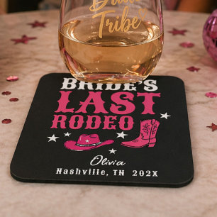 Bruids laatste Rodeo Westerse vrijgezellenfeest vo Kartonnen Onderzetters