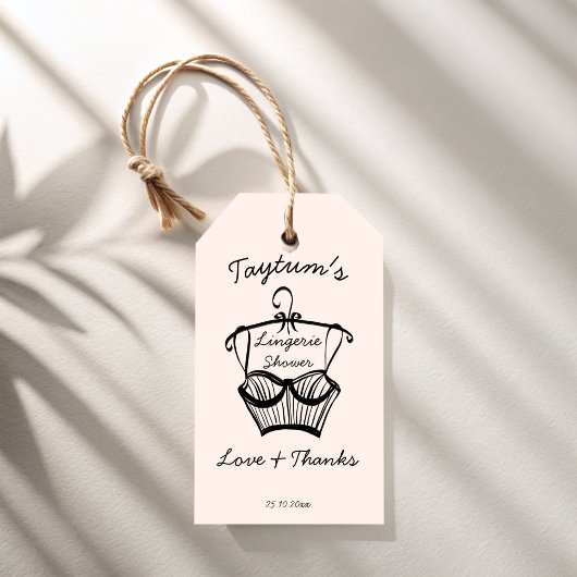 Bruids lingerie bruiloft dank je favor cadeaulabel