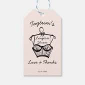 Bruids lingerie bruiloft dank je favor cadeaulabel (Voorkant)