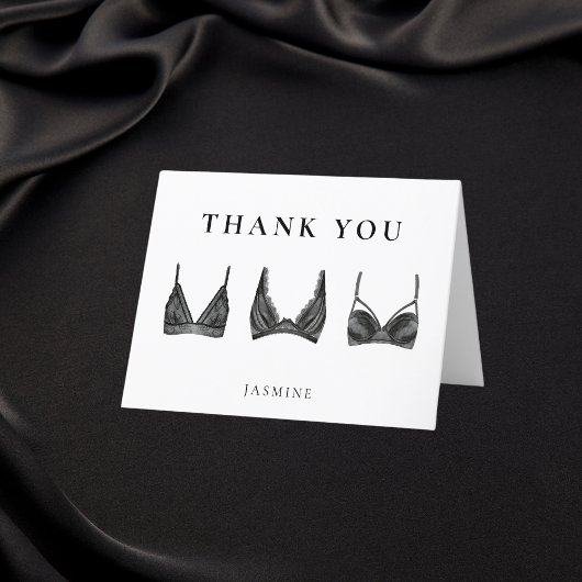 Bruids lingerie dankkaart bedankkaart