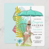Bruids lingerie douche Blonde Bruid Kaart (Voorkant / Achterkant)
