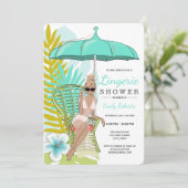 Bruids lingerie douche Blonde Bruid Kaart (Staand voorkant)