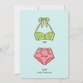 Bruids lingerie douche Blonde Bruid Kaart (Achterkant)