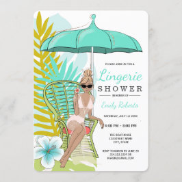 Bruids lingerie douche Blonde Bruid Kaart