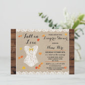 Bruids Lingerie Douche Party Herfst in Liefde verl Kaart (Staand voorkant)