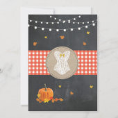Bruids Lingerie Douche Party Pompoen Herfst in Lie Kaart (Achterkant)