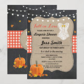 Bruids Lingerie Douche Party Pompoen Herfst in Lie Kaart (Voorkant / Achterkant)