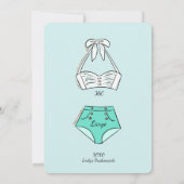 Bruids lingerie douche roodharige bruid kaart (Achterkant)