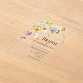 bruids lunch | Wildflower Boho Vrijgezellenfeest Acryl Uitnodigingen (Laagn)
