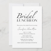 bruids lunch | Zwart-wit Vrijgezellenfeest Kaart (Voorkant)