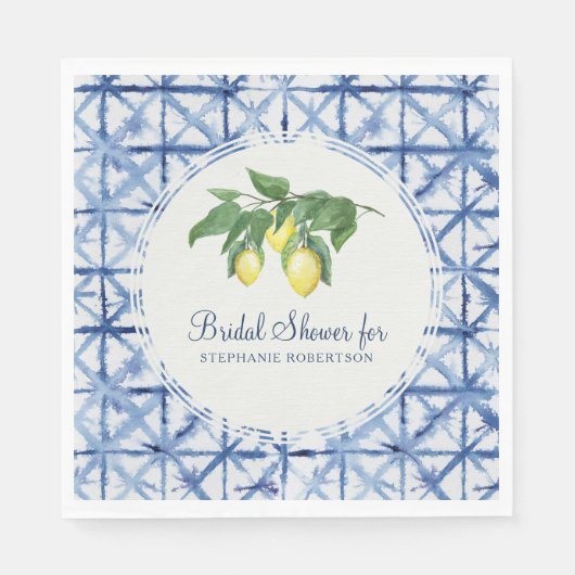 Bruids Luncheon Citrus Citrus Leaf Foliage Shibori Servet (Voorkant)