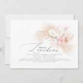 Bruids Luncheon Pampas Grass Bloemen Exotische Dou Kaart (Voorkant)