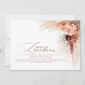 Bruids Luncheon Pampas Grass Terracotta Douche Kaart (Voorkant)