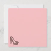 Bruids Luncheon Roze Glitter | Trouwdouche Kaart (Achterkant)