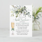 Bruids Luncheon Waterverf Groen Sage Groene Boog Kaart (Staand voorkant)