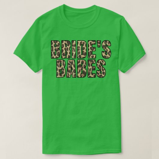 Bruid's Meisjes Luipaard Bruiloft Bachelorette Fee T-shirt (Design voorkant)
