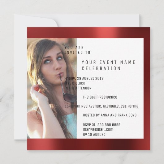 Bruids Metaal van de Meetkunde van Foto van de Kaart (Voorkant)