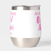 Bruid's Naam Vrijgezellenfeest Hot Pink Modern Par (Links)