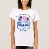 Bruid's Name Beach Bachelorette Party T-shirt (Voorkant)