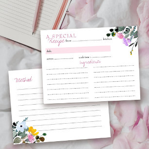 Bruids-ontbijt-receptkaart met wilde bloemen briefkaart