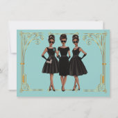 Bruids Ontbijt Zwart Jurk Afrikaans Amerikaans Kaart (Achterkant)