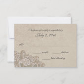  bruids parels en kant reactie RSVP kaartje (Voorkant)