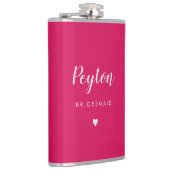 Bruids partij BEWERKBARE KLEUR Gepersonaliseerde F Heupfles (Rechts)