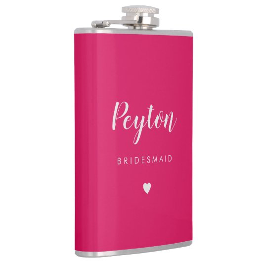 Bruids partij BEWERKBARE KLEUR Gepersonaliseerde F Heupfles (Rechts)