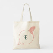 Bruids Party Art Nouveau Roze Vlinder Initiaal Tote Bag (Achterkant)