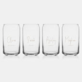 Bruids Party bruidsmeisje aangepaste naam Blikvorm Glas (Achterkant)