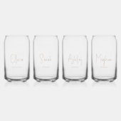 Bruids Party bruidsmeisje aangepaste naam Blikvorm Glas (Voorkant)