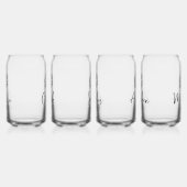 Bruids Party bruidsmeisje fancy disco bal monogram Blikvorm Glas (Rechts)