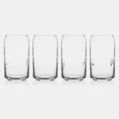 Bruids Party bruidsmeisje fancy disco bal monogram Blikvorm Glas (Links)