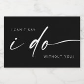 Bruids Party Custom Mini Mousserende Wijn Fles Lab Sparkling Wijnetiket (Enkel label)