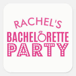 Bruids Party Roze Bachelorette Party Stickers