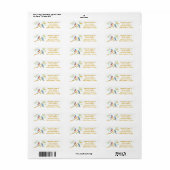 Bruids Retouradreslabels van Blauwe Vogels Etiket (Full Sheet)