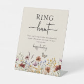 Bruids Ring Hunt Reclamebord Met Voetstuk (Voorkant)