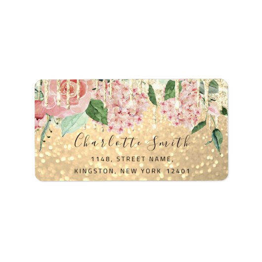 Bruids RSVP Bruiloft Drip Mint Groen Glitter Goud Etiket (Voorkant)