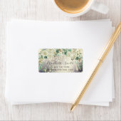 Bruids RSVP Bruiloft Drip Mint Groen Glitter Goud Etiket (Insitu)