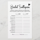 Bruids Scattegories Vrijgezellenfeest Spel Elegant (Voorkant)