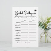 Bruids Scattegories Vrijgezellenfeest Spel Elegant (Staand voorkant)