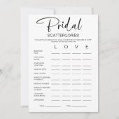 Bruids Scattergories Vrijgezellenfeest spel Kaart (Voorkant)