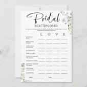 Bruids Scattergories Vrijgezellenfeest spel Kaart (Voorkant)