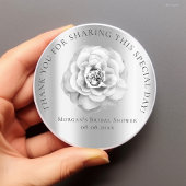 Bruids  Shower 16e Dank Roze Grijs Zilver Ronde Sticker