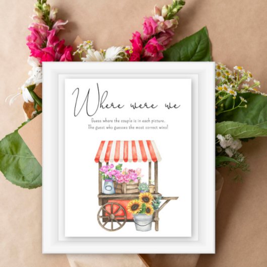 Bruids shower bloemenkar - Waar Waren We Poster
