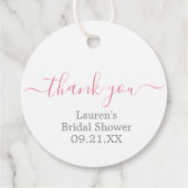 Bruids-shower favorietlabels met lint bedankjes labels (Achterkant)