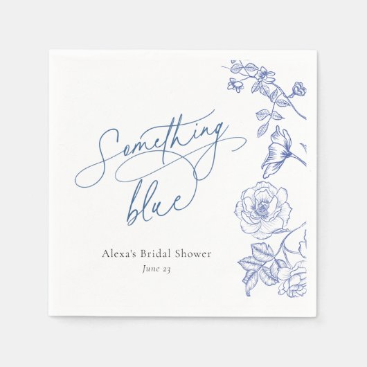 Bruids Shower 'Something Blue' Servet (Voorkant)