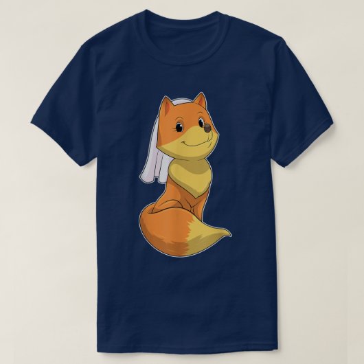 Bruids sluier trouwjurk t-shirt (Design voorkant)