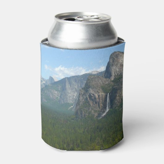 Bruids sluier waterval en Half Dome in Yosemite Blikjeskoeler (Blikje Voorkant)