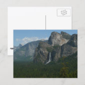 Bruids sluier waterval en Half Dome in Yosemite Briefkaart (Voorkant / Achterkant)